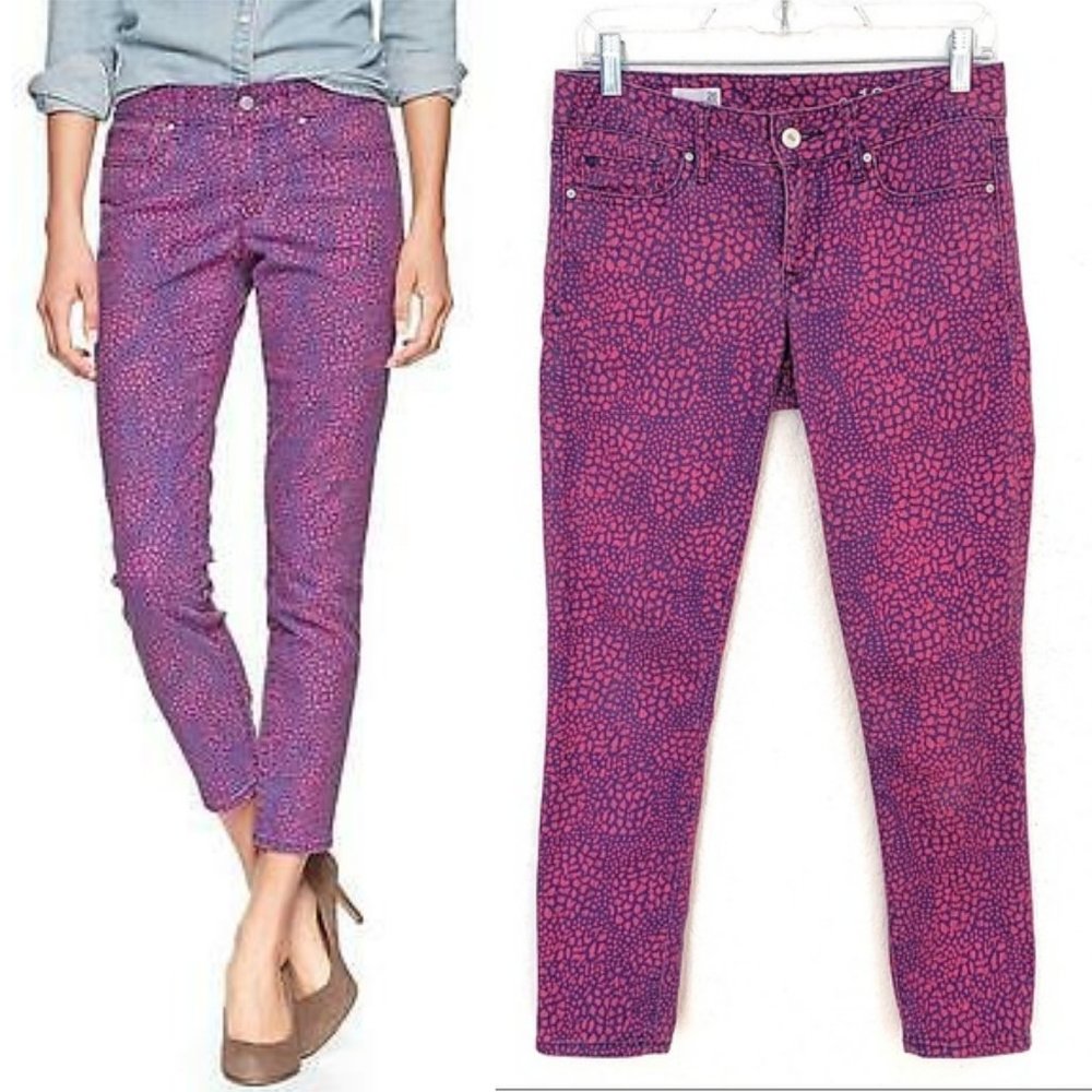 GAP 1969 Always Skinny Animal Print Ankle 30